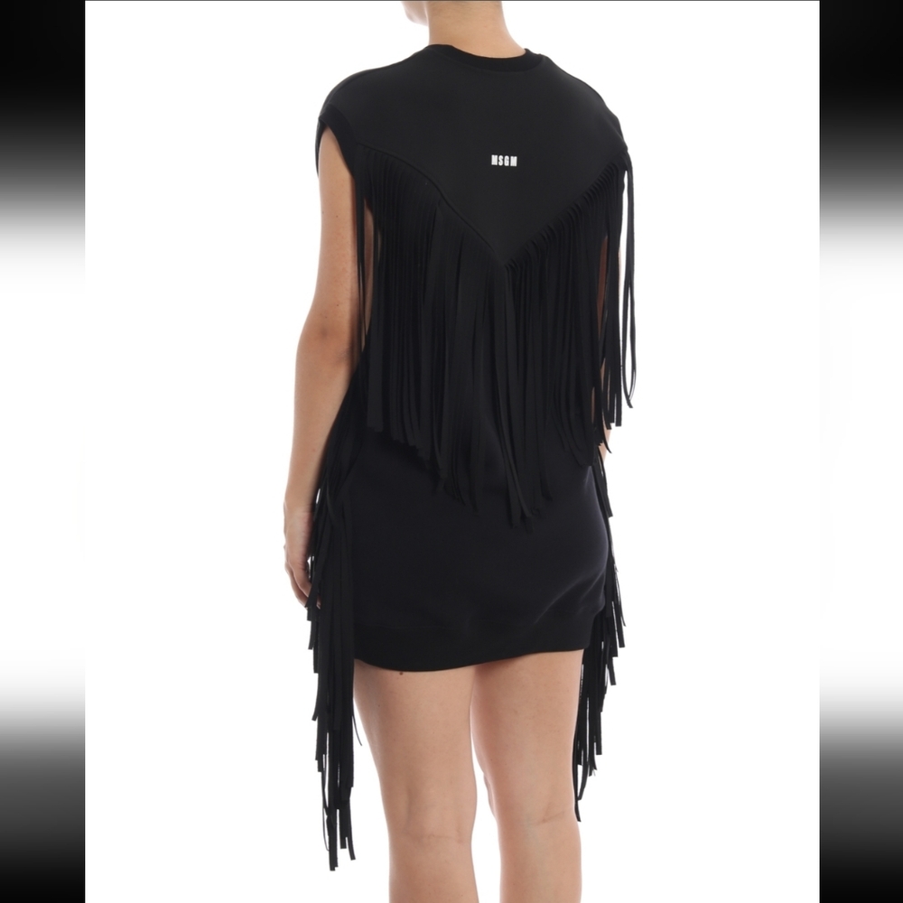 M.S.G.M.
Fringed cotton fleece mini dress